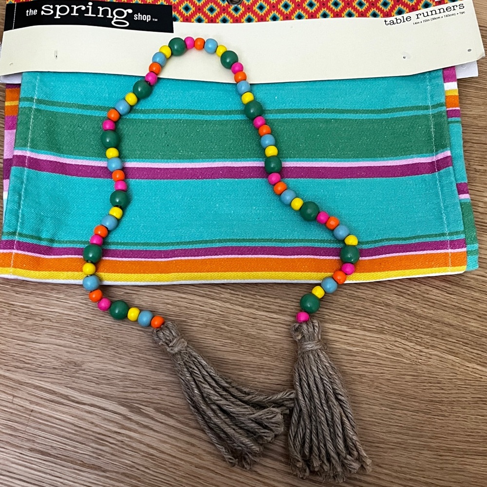 Serape Table Runner ~ Serape Beads
